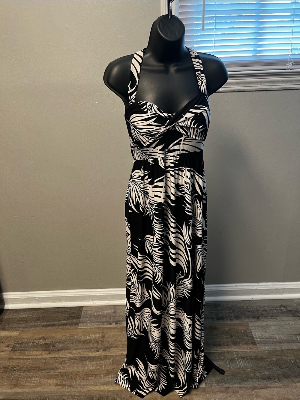 Multiples Black & White Printed Midi Tunic with Contrast Trim